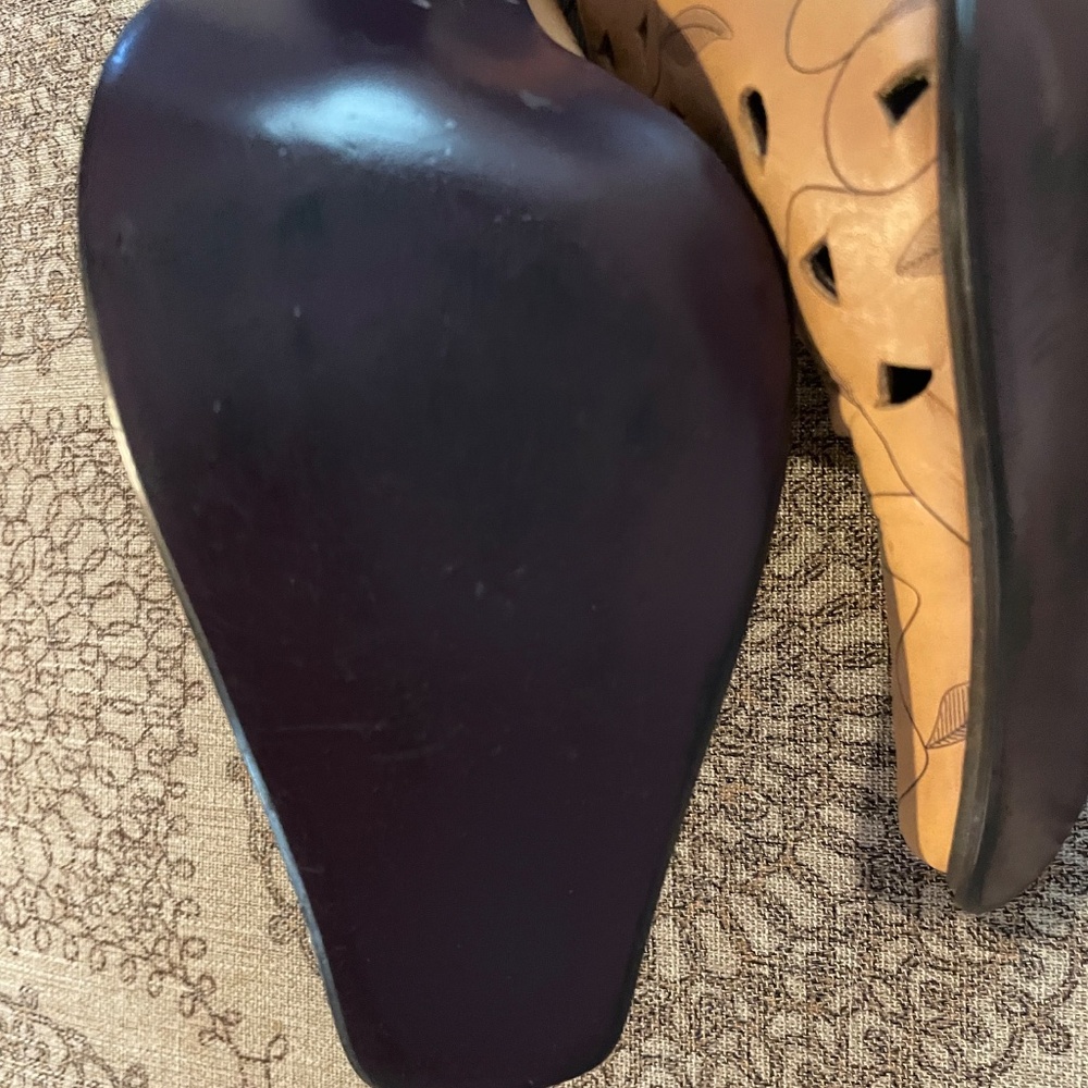 Mia tan leather heel mule - Picture 7 of 7